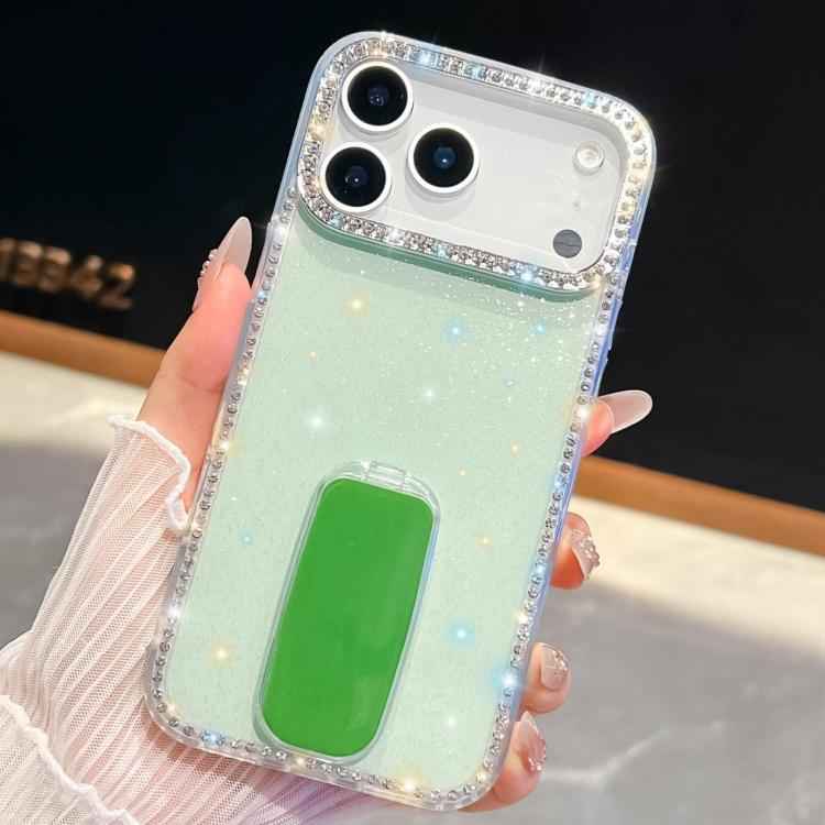 Rhinestone Glitter TPU 4-corners Anti-fall Phone Case with Holder