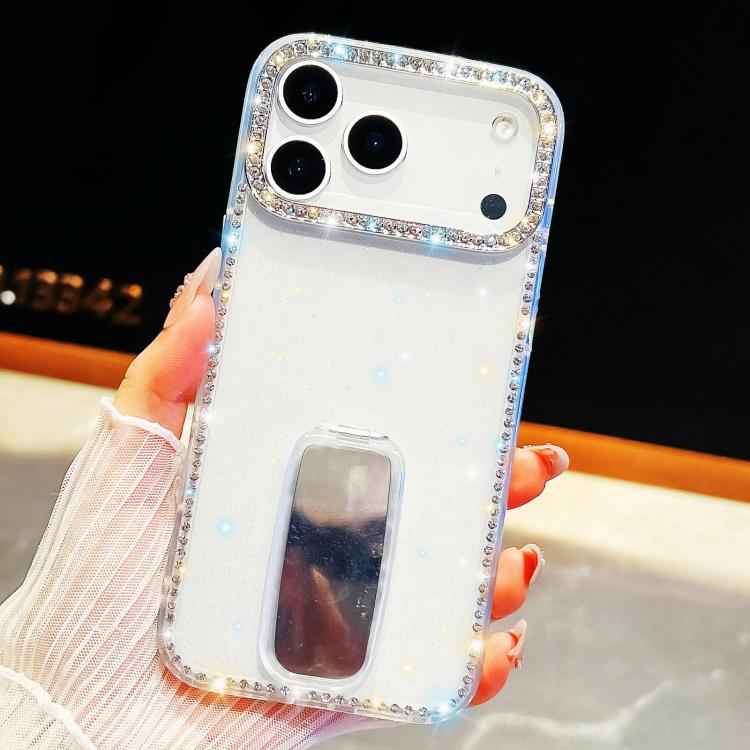 Rhinestone Glitter TPU 4-corners Anti-fall Phone Case with Holder