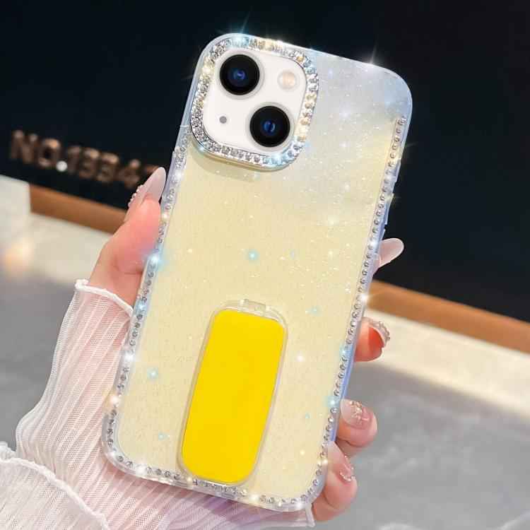 Rhinestone Glitter TPU 4-corners Anti-fall Phone Case with Holder