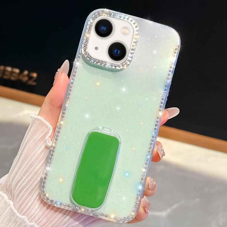 Rhinestone Glitter TPU 4-corners Anti-fall Phone Case with Holder