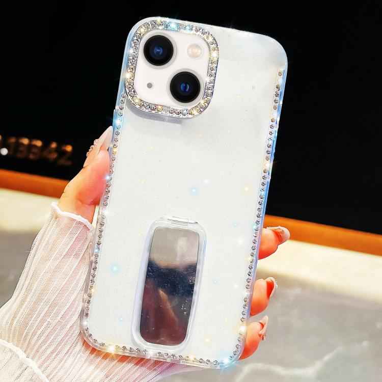 Rhinestone Glitter TPU 4-corners Anti-fall Phone Case with Holder