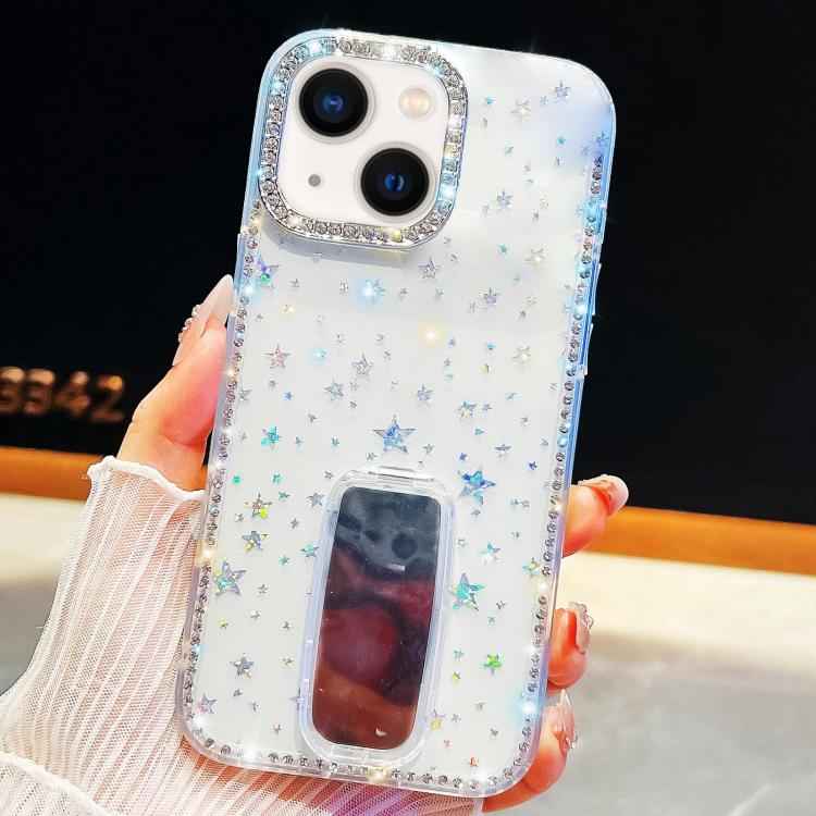 Rhinestone Glitter TPU 4-corners Anti-fall Phone Case with Holder