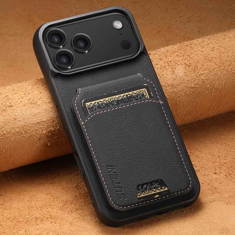 Suteni H02 Litchi Leather Card Wallet Stand Back Phone Case