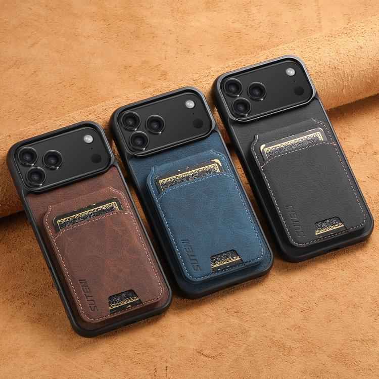 Suteni H02 Litchi Leather Card Wallet Stand Back Phone Case