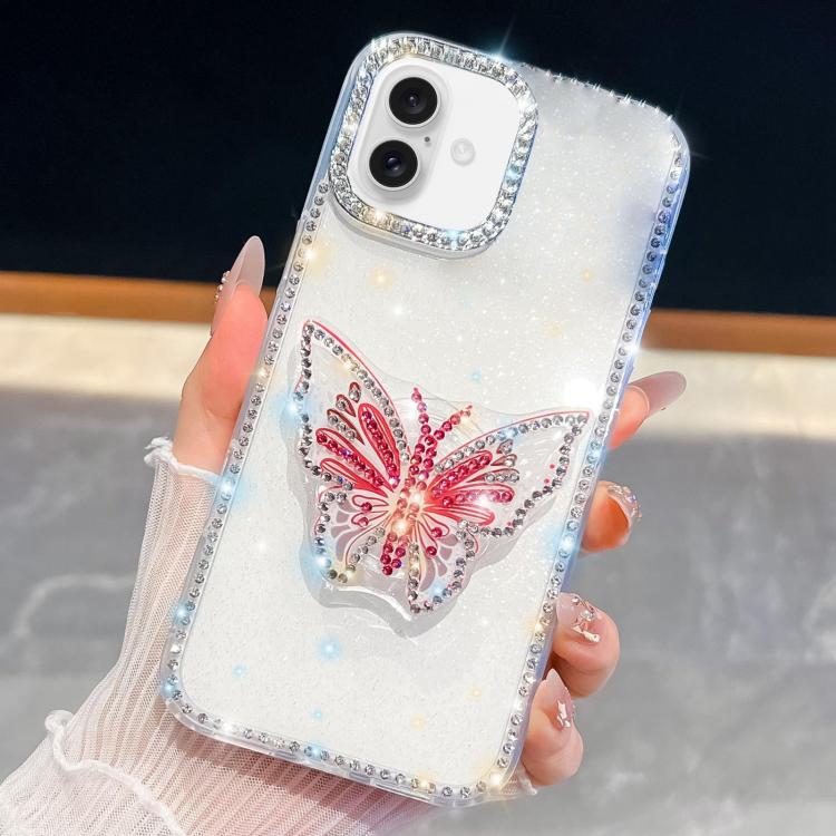 Diamond Glitter Butterfly Holder Phone Case