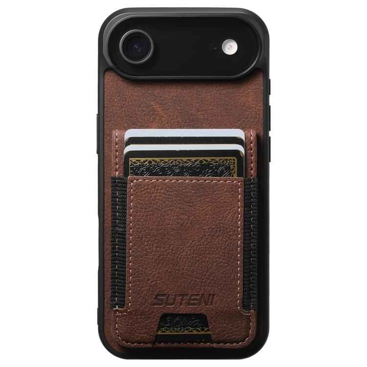 Suteni H03 Litchi Leather Card Bag Stand Back Phone Case