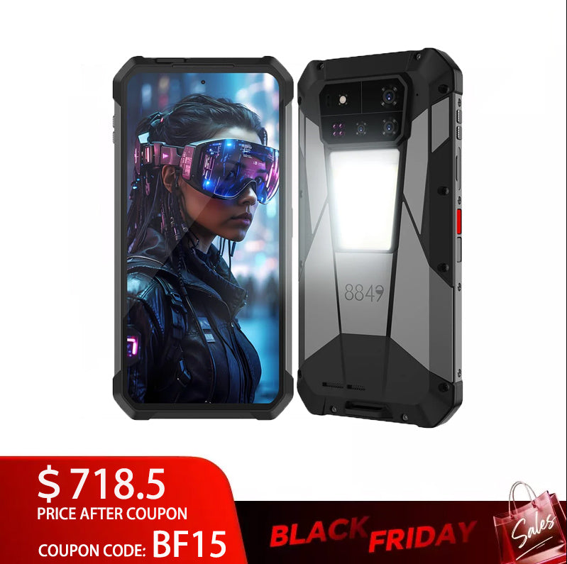 Unihertz Tank 4 Pro 5G Projector Rugged Phone, 16GB+512GB, Night Vision, 6.73 inch Android 13 Dimensity 8300 Octa Core