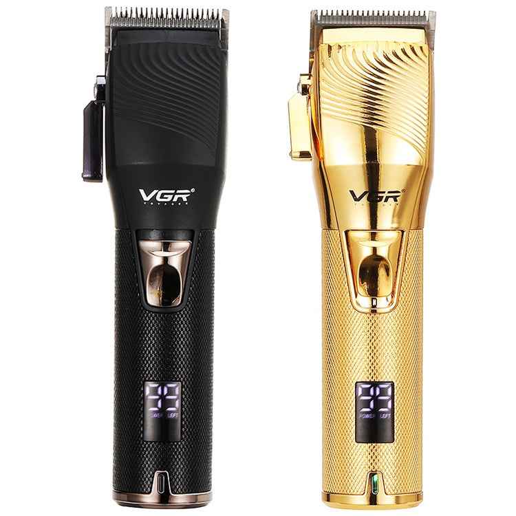 VGR V-280 10W USB Metal Electric Hair Clipper with LED Digital Display, V-280 (Black), V-280 (Gold)