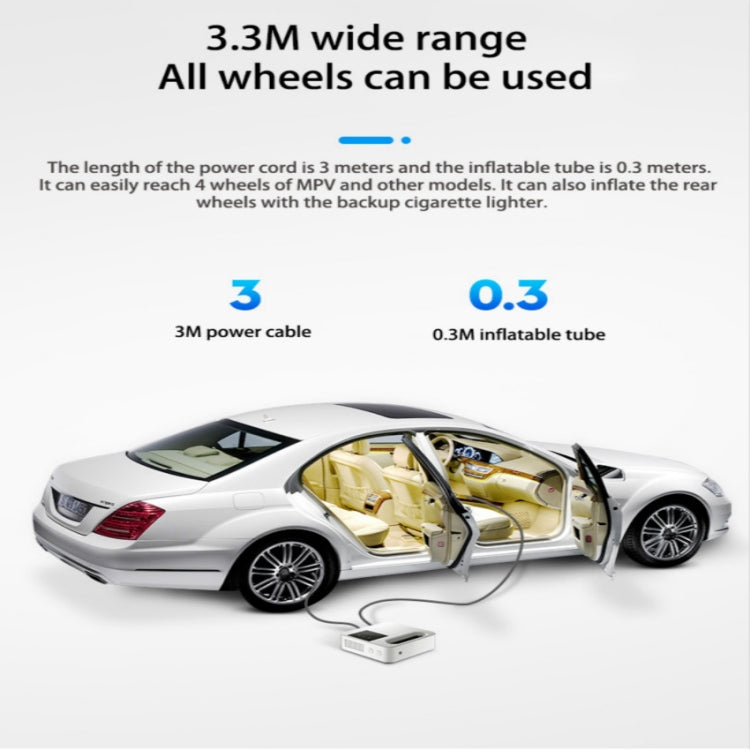 12V Car Air Pump Car Portable Tire Electric Pump, Mechanical Version(White), Digital Version(White) - LYDARZ