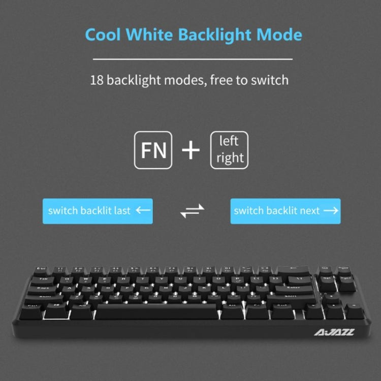 Ajazz K680T Mechanical Keyboard - Mini USB Wired Dual-mode Charging 68-keys Laptop Bluetooth Keyboard