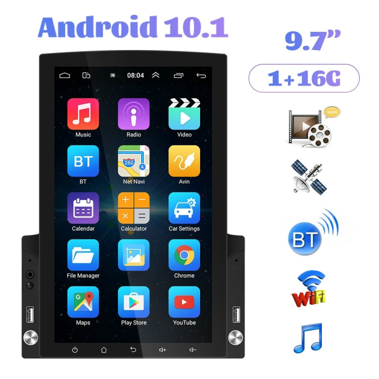 Reproductor MP5 para coche con pantalla vertical de 9,7 pulgadas, cristal HD 2.5D, navegación Android, todo en uno, estándar, estándar con cámara de 4 luces, estándar con cámara de 8 luces, estándar con cámara de 12 luces