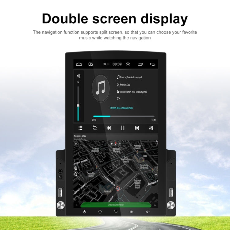 Reproductor MP5 para coche con pantalla vertical de 9,7 pulgadas, cristal HD 2.5D, navegación Android, todo en uno, estándar, estándar con cámara de 4 luces, estándar con cámara de 8 luces, estándar con cámara de 12 luces