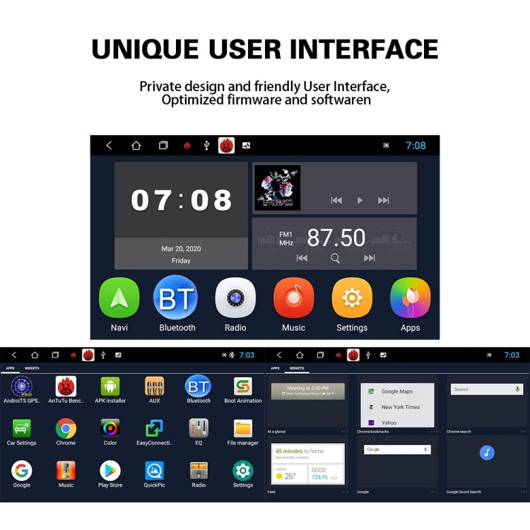 Adecuado para Volkswagen 7 pulgadas Reproductor multimedia para coche Navegación Bluetooth Marcha atrás Máquina integrada Android 10.0, 1+16G, 2+16G, 2+32G