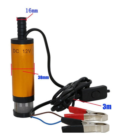 12V Car Electric Submersible Pump Diesel Fuel Water Oil Transfer Submersible Pump with On/Off Switch - LYDARZ
