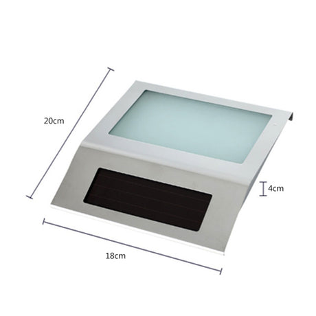 2 LEDs Outdoor Waterproof Solar Stainless Steel Wall Mounted House Number Light - LYDARZ