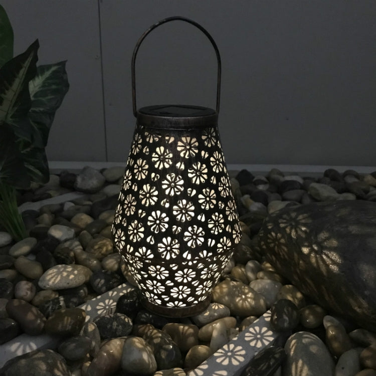 Outdoor Solar Wrought Iron Lantern Garden Decoration Light LED Pendant Lamp - LYDARZ