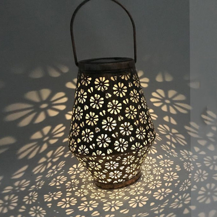 Lámpara colgante solar de hierro para exteriores - Lámpara LED de hierro forjado para decoración de jardín