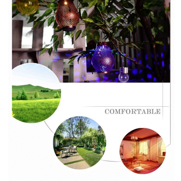 Outdoor Solar Wrought Iron Lantern Garden Decoration Light LED Pendant Lamp - LYDARZ
