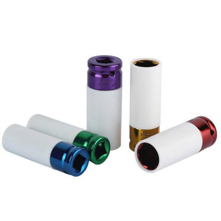 5 In 1 15/17/19/21/22mm Socket Set Tire Change Wrench Head Wheel Protection Sleeve - LYDARZ