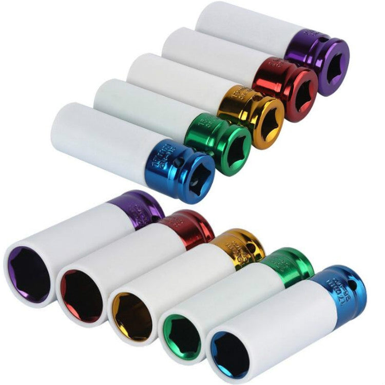 5 In 1 15/17/19/21/22mm Socket Set Tire Change Wrench Head Wheel Protection Sleeve - LYDARZ