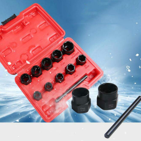 11 In 1 Damaged Nut Removal Tool Anti-Corrosion Sliding Thread Nut Extractor, 11 In 1 - LYDARZ