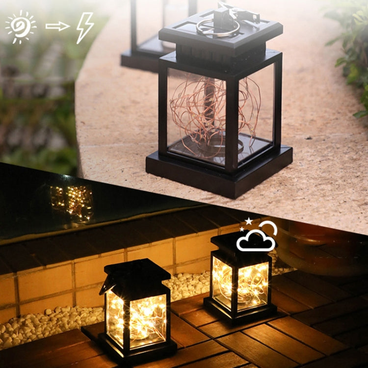 Lámpara solar decorativa para jardín: luz de vela de alambre de cobre resistente al agua para exteriores, paisajismo y césped.