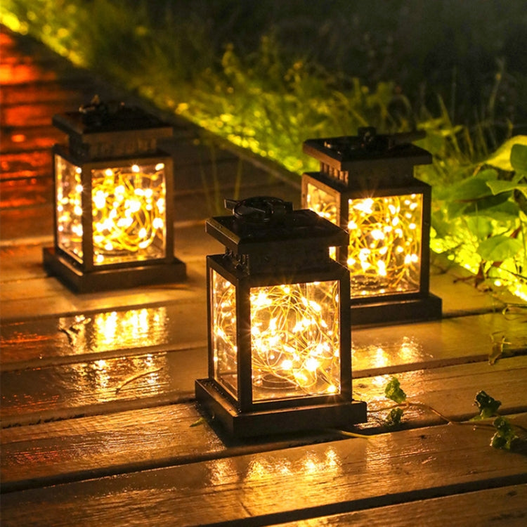 Lámpara solar decorativa para jardín: luz de vela de alambre de cobre resistente al agua para exteriores, paisajismo y césped.