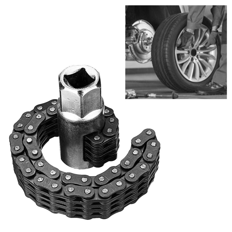 Oil Filter Chain Wrench Spanner Remover Adjustable Auto Repair Tool, 52 Sections - LYDARZ