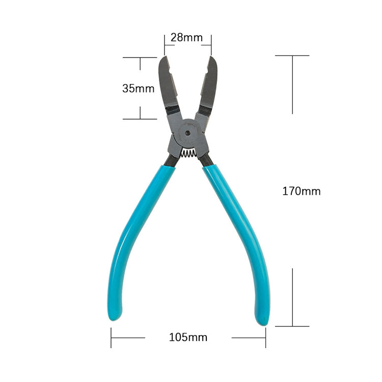 Herramienta para quitar clips de molduras de coche de 17,5 cm - Alicates para paneles de puertas, remaches y fijaciones