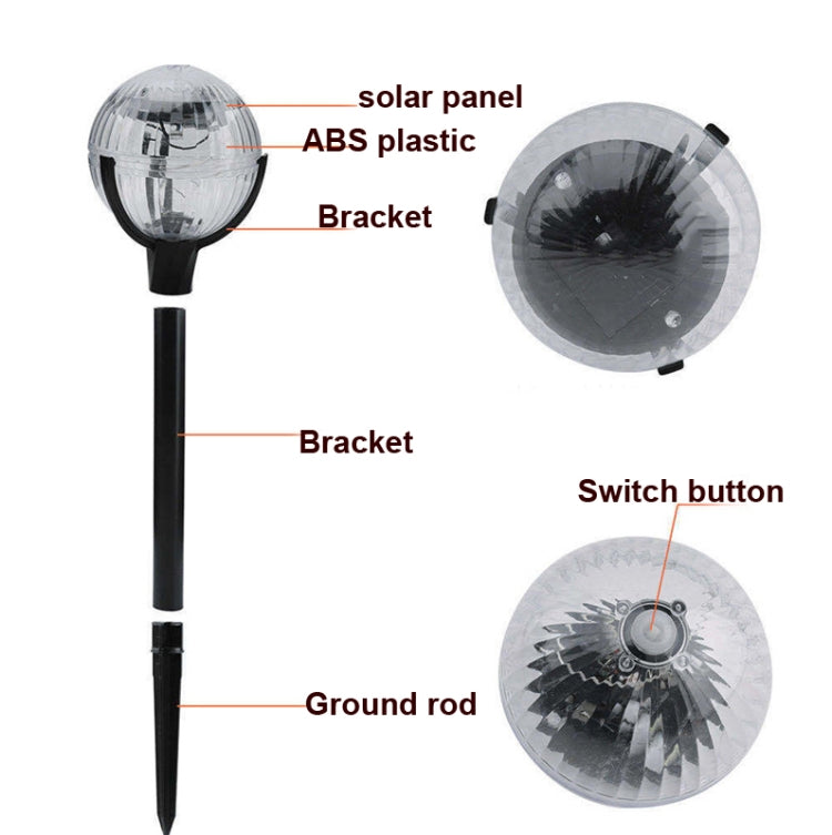 Lámpara solar para jardín: luz LED mágica con control de luz de colores.