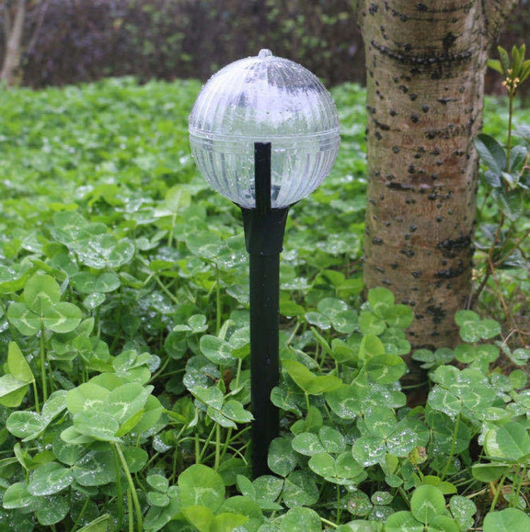 Lámpara solar para jardín: luz LED mágica con control de luz de colores.