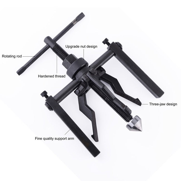 3-Jaw Bearing Puller Tool - Heavy Duty Automotive Machine Extractor Kit