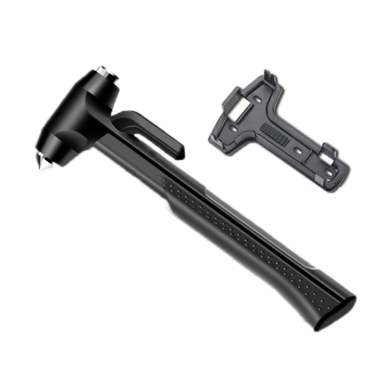 Car Safety Life-Saving Hammer Car Emergency Multifunctional Window Breaker, Upgraded Black, Deluxed Black With Fixed Rack, Deluxed Silver 3 in 1