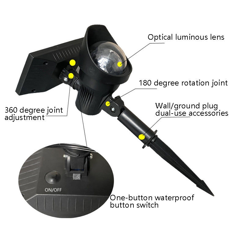 Outdoor Solar Rotating Colorful Project Lamp Grass Garden Solar Light - LYDARZ