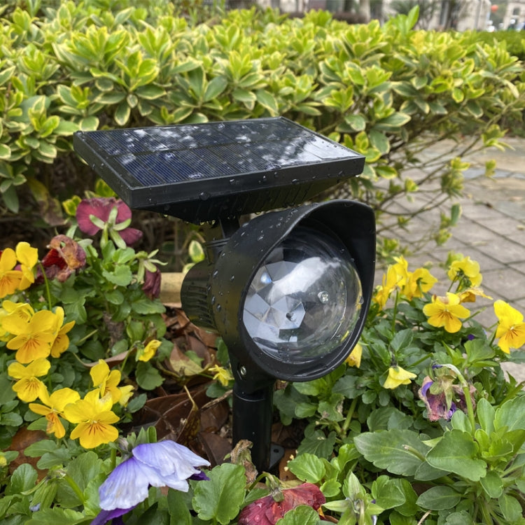 Lámpara solar de jardín para exteriores con proyector giratorio de colores para césped y jardín.