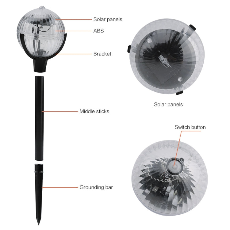 2 PCS Light Control Solar Lawn Lamp Outdoor Garden Lights, 2 PCS Warm Light - LYDARZ