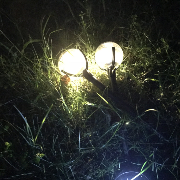 2 lámparas solares para césped, luces de jardín para exteriores con luz cálida