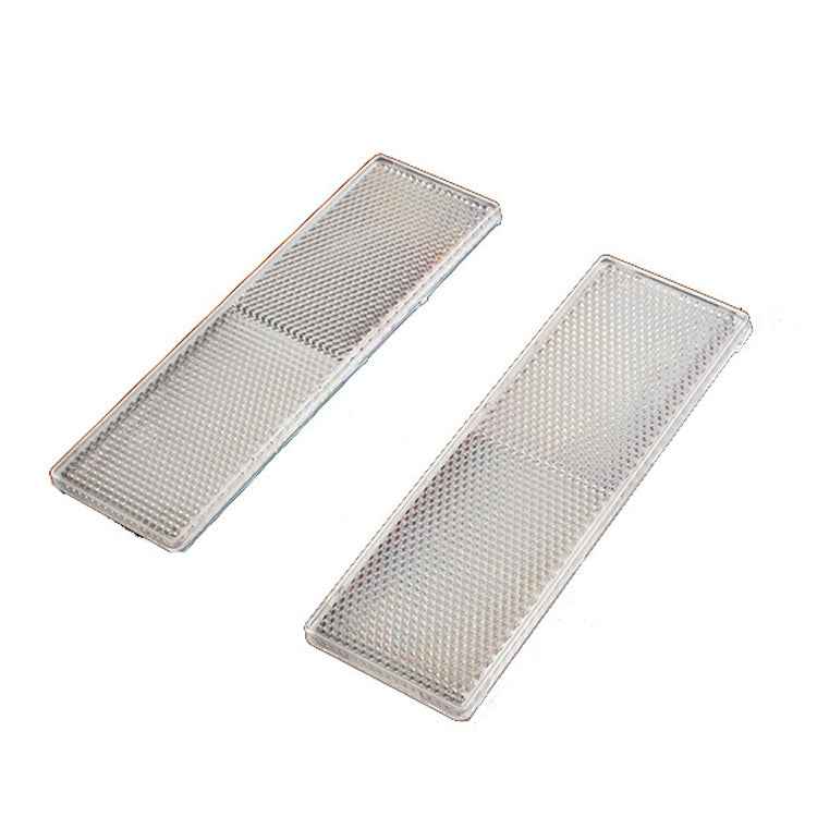 50 PCS Car Body Reflective Stickers Plastic Reflective Strip Reflector Truck Reflective Tablet, Nonporous, With Holes