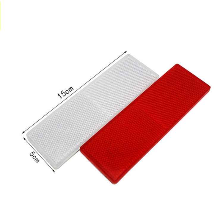 50 PCS Car Body Reflective Stickers Plastic Reflective Strip Reflector Truck Reflective Tablet, Nonporous, With Holes