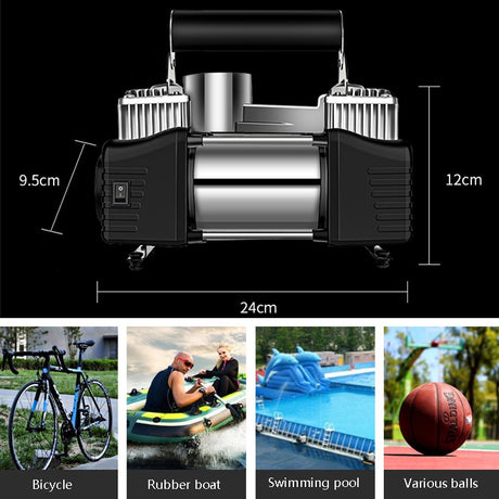 YR-106 12V Car Inflatable Pump Home Tire Portable Air Pump - LYDARZ