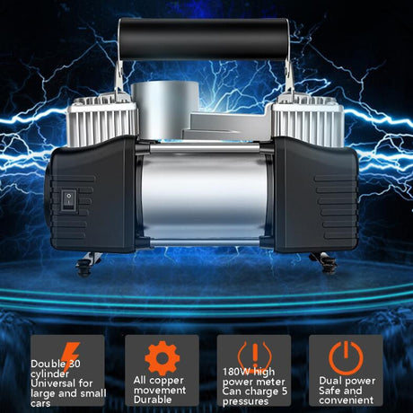 YR-106 12V Car Inflatable Pump Home Tire Portable Air Pump - LYDARZ