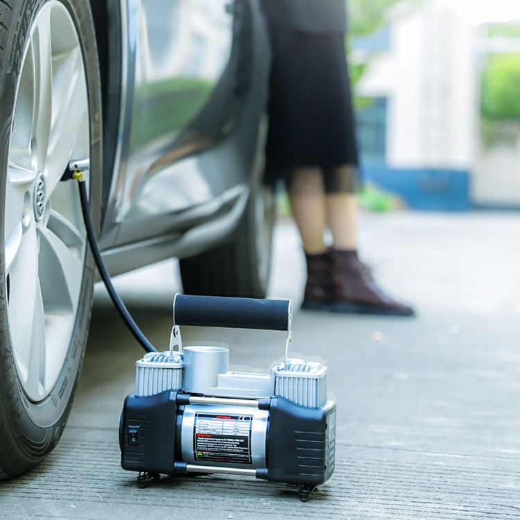YR-106 12V Portable Car Air Pump - Home Tire Inflatable Pump