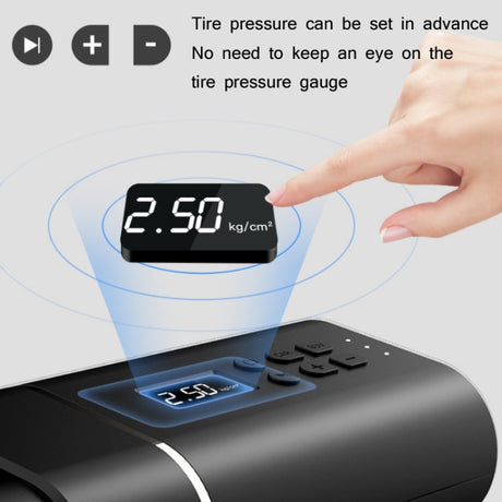 YANTU A31 Car Smart Digital Display Air Pump Electric Portable Tire Pump - LYDARZ