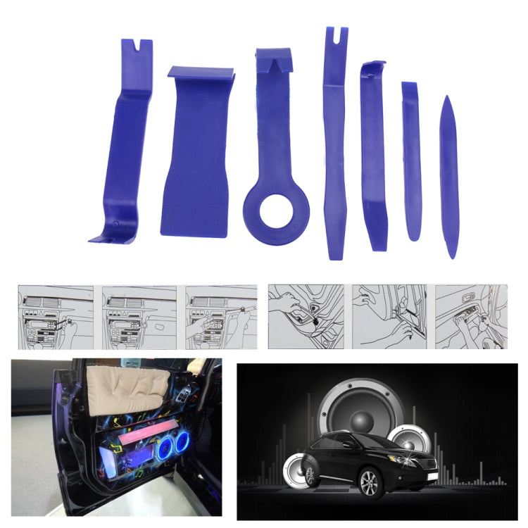 7 PCS Car Audio Conversion Tool DVD Audio Door Panel Disassembly Instrument Panel Disassemble Set Tool - LYDARZ