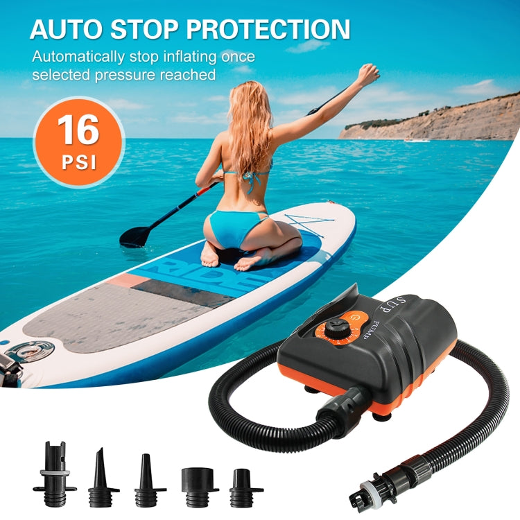 HT-785 Paddle Board 16PSI High Pressure Car Inflatable Pump 12V Electric Air Pump With 6 Connectors - LYDARZ