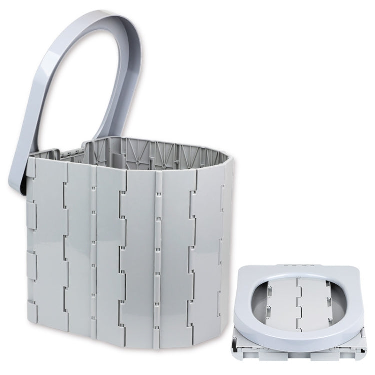 Car Toilet Integrated Portable Folding Toilet for Outdoor Camping - Lightweight Gray Portable Toilet for Camping