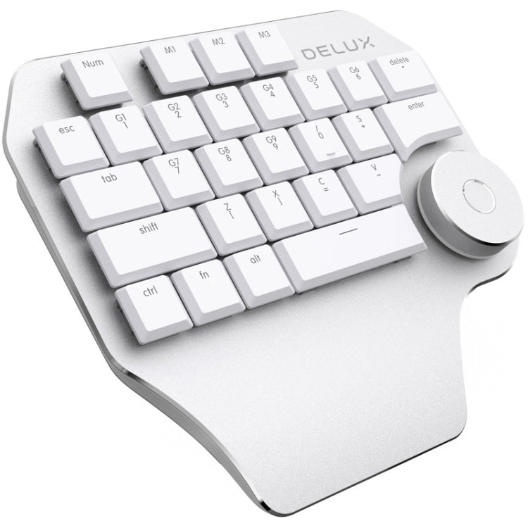 DELUX T11 29 Tasten Einhand-Tastatur Tastenkombination Sprachwerkzeug Flachtastatur
