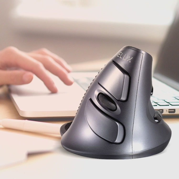 Ratón inalámbrico ergonómico DELUX M618 - Diseño vertical de caracol con 6 teclas