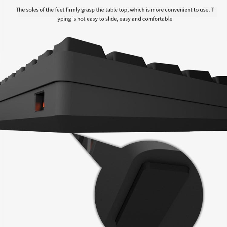 LEAVEN K28 61 Tasten Gaming-Bürocomputer RGB Kabelloses Bluetooth + kabelgebundene mechanische Tastatur mit Dualmodus