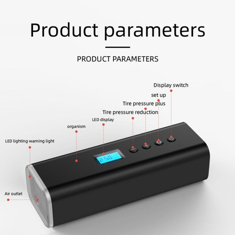 H68 Handheld Mini Wireless Smart Car Inflator Pump Portable Multifunctional Tire Air Pump - LYDARZ